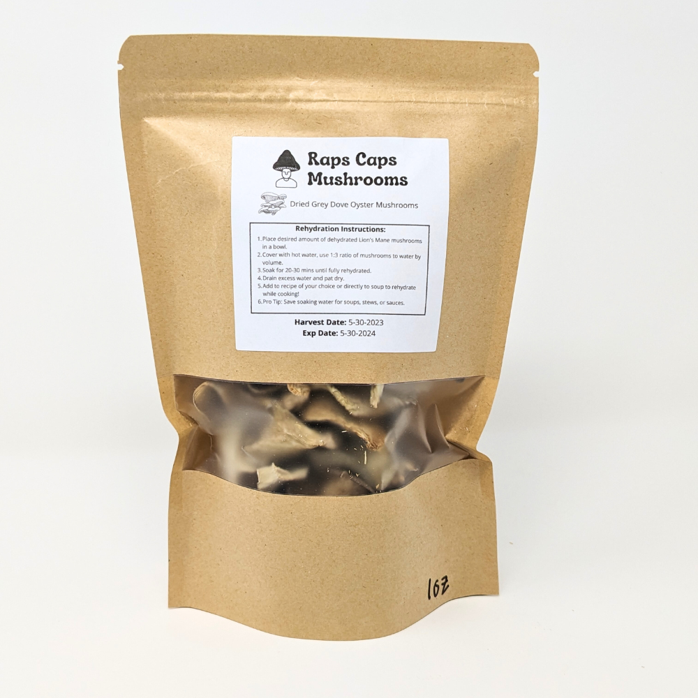 Dried Grey Oyster Mushrooms - 1 oz.